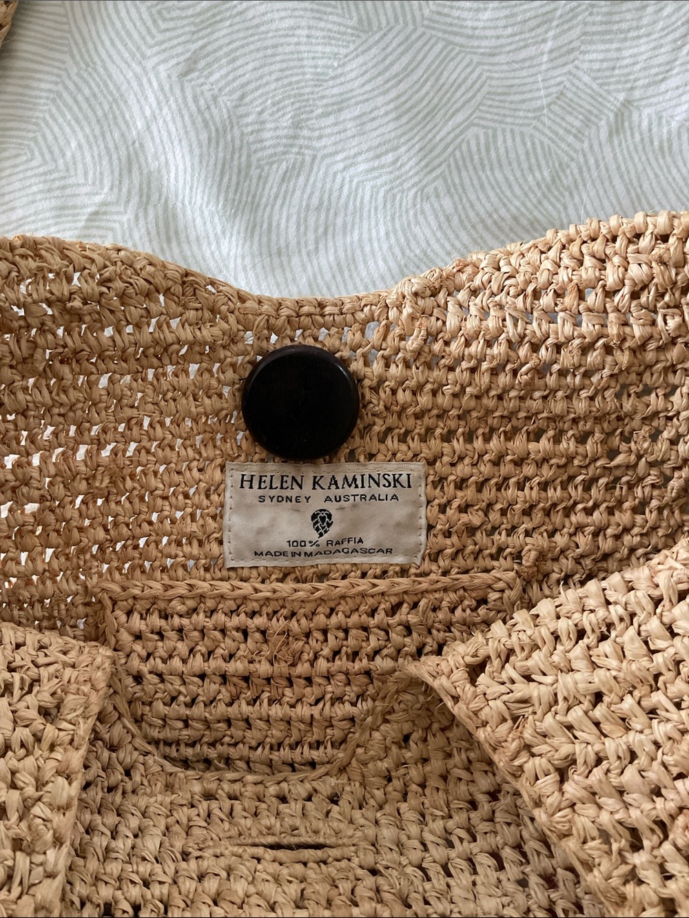 Helen Kaminski Raffia Shoulder Bag in Tan - Picture 6 of 9